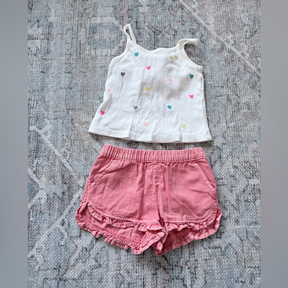 8 girls summer outfits size 6-12m